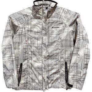 Columbia Jacket Womens Size L Brown Full Zip Button Up Long Sleeve Outdoor Nylon